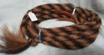 Mane Horsehair Mecate - Black, Brown, Tan - Pattern L13-6 (Barber Pole)