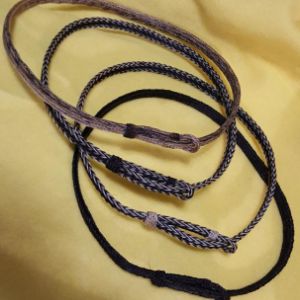HORSEHAIR HAT BAND - 3 Strands - W/O Tassels  (3 Choices)