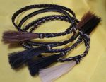 HORSEHAIR HAT BAND - 4 Strands - W/2 Tassels  (4 Choices)