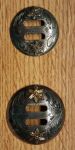 Sonoita SLOTTED Conchos - German Silver with JB Flower (#400)