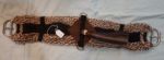 Mane Horsehair Cinch with a Tassel - 32" Brown/White, Brown, Black - with stainless Steel Buckles