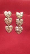 Three 1/2" Heart Conchos Earrings