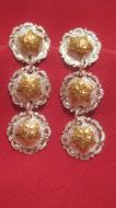 Three 1/2" Pico Conchos with JB Flower Earrings