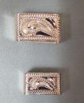 Sterling Overlay Buckle Keepers -  for 1/2" & 5/8" Strap