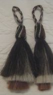 4" 3-tier Bell Tassel w/hitch knot & 1 1/2" loop (1 pair)