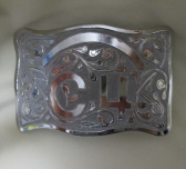 STAINLESS STEEL BELT BUCKLE WITH A BRAND