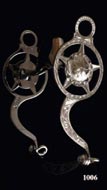 Larger Star & Concho Silver Overlay Bit