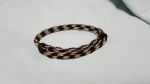 2 Strand Horse Hair Braided Bracelet - Black w/ White - Pattern 1