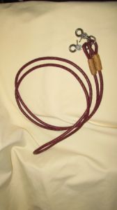 Deluxe Roping Reins - Latigo with Rawhide & snaps