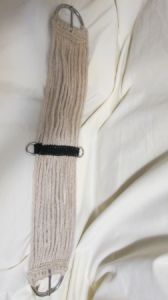 Mohair Cinch -  30 1/2" White with Black
