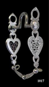 Filigree 3 Hearts Silver Overlay Bit