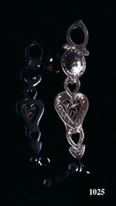 3 Hearts Silver Overlay Bit