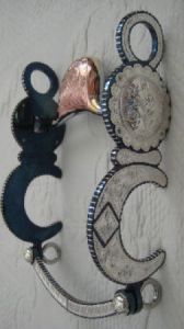 Big Crescent & Concho Silver Overlay Bit