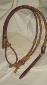 Harness/Rawhide Romal Reins - 12 plt. California Style