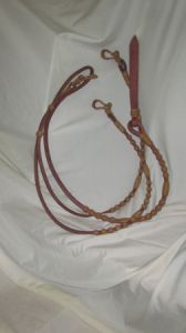 Harness/Rawhide Romal Reins - 12 plt. Oklahoma Style