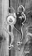 Concho with Big Flower Silver Overlay Bit