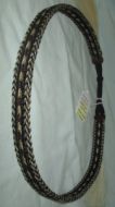 HORSEHAIR HAT BAND - 5 STRANDS -- Style #5w BLACK & WHITE