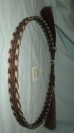 HORSEHAIR HAT BAND - 4 STRANDS -- Style #1 BROWN & WHITE