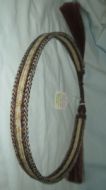 HORSEHAIR HAT BAND - 6 STRANDS -- Style #5 BROWN & WHITE