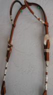 Headstall with Silver Plated Buckles & Ferrules -- Two Ear
