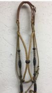 Painted Rawhide Browband - All Rawhide Headstall - Calif. Style