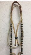 Painted Rawhide Browband - All Rawhide Headstall - Oklahoma Style