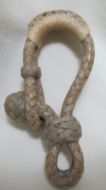 PAIR of All Rawhide Rein Connectors - 8 plait