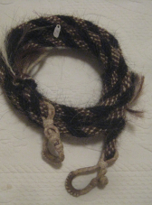 Roping Reins (Mane Horsehair) - with connectors - 3/8" dia., Pattern G