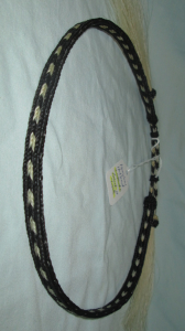 HORSEHAIR HAT BAND - 3 STRANDS, Style 5  Black & White