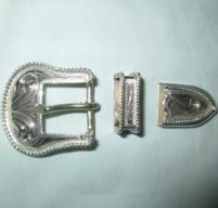 3-Piece Buckle Set - 120-5SR Sterling Overlay