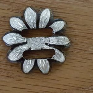 Santa Clara (aka Daisy Concho - #250) BROWN with Silver Inlay --  1 1/4" SLOTTED CONCHO