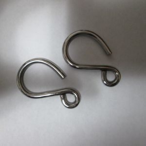 PAIR of Rein Chain S Hooks - Plain Stainless Steel