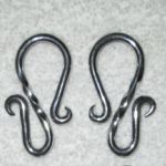PAIR OF REIN CHAIN FANCY S HOOKS - STAINLESS STEEL