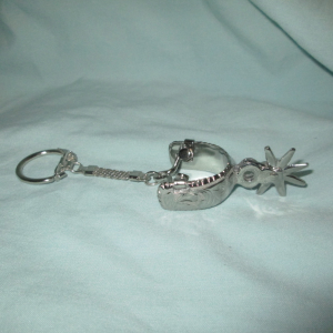 Stainless Steel Spur Key Chain with Flat Chain