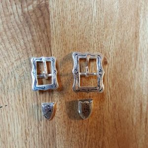 Laredo - Center Bar Buckle #122-15P Antique German Silver