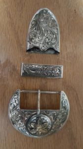 Antique German Silver Sonoita Belt Buckles