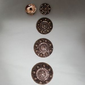 Conchos with Chicago - Antique German Silver with Flowers