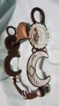 Big Crescent & Concho Silver Overlay Bit - Modified