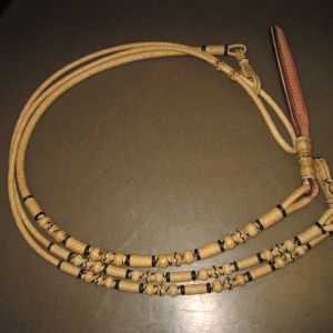 Romal Reins - 16 plait - Ortega Style w/ Black Detail   48"