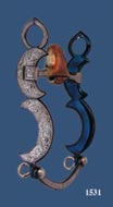 Crescents Silver Inlay Bit - Blued