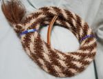 Mane Horsehair Mecate - Brown, White, Brown/White #J1