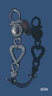 Four Hearts Silver Inlay Bit - Black