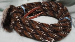 Mane Horsehair Mecate - Black, Brown - Pattern A