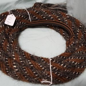 Mane Horsehair Mecate - Gray, Brown, Black/White -Pattern W1