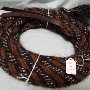 Mane Horsehair Mecate - Black, Brown, Black/White - Pattern A6