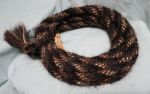 Mane Horsehair Mecate - Gray, Black, Brown/White  #5