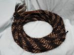 Mane Horsehair Mecate - Black, Dark Brown/White - Pattern G-5