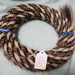 Mane Horsehair Mecate - Brown, White & Black - #3