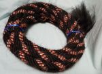 Mane Horsehair Mecate Colored Red, Black, White - Pattern Red A