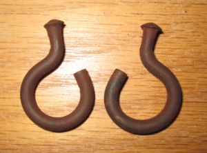 PAIR of Rein chain hooks without  Silver Button